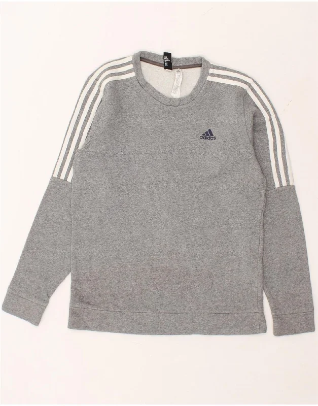 ADIDAS Mens Sweatshirt Jumper Small Grey Cotton Hoodie with Tied Waist Feminine Flattering ADIDAS Mens Sweatshirt Jumper Small Grey Cotton Hoodie with Tied Waist Feminine Flattering