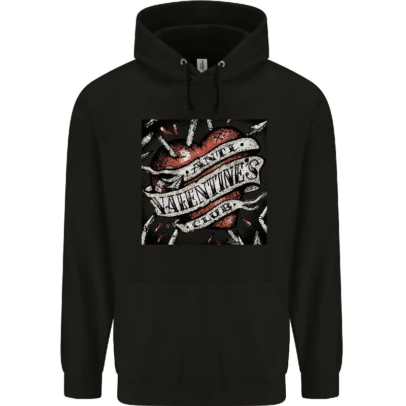 Anti Valentines Club Heart Singles Day Mens 80% Cotton Hoodie Hoodie with Lining Warm Insulated Anti Valentines Club Heart Singles Day Mens 80% Cotton Hoodie Hoodie with Lining Warm Insulated