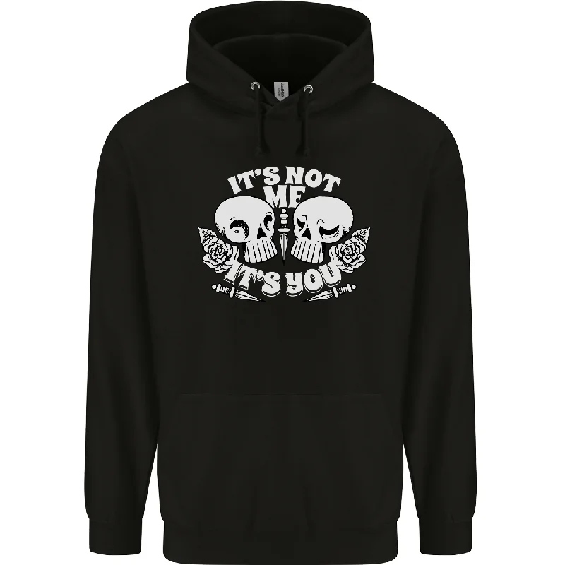 Anti Valentines Singles Day Skull Its Not Me Mens 80% Cotton Hoodie Hoodie with Drawcord Adjustable Secure Anti Valentines Singles Day Skull Its Not Me Mens 80% Cotton Hoodie Hoodie with Drawcord Adjustable Secure