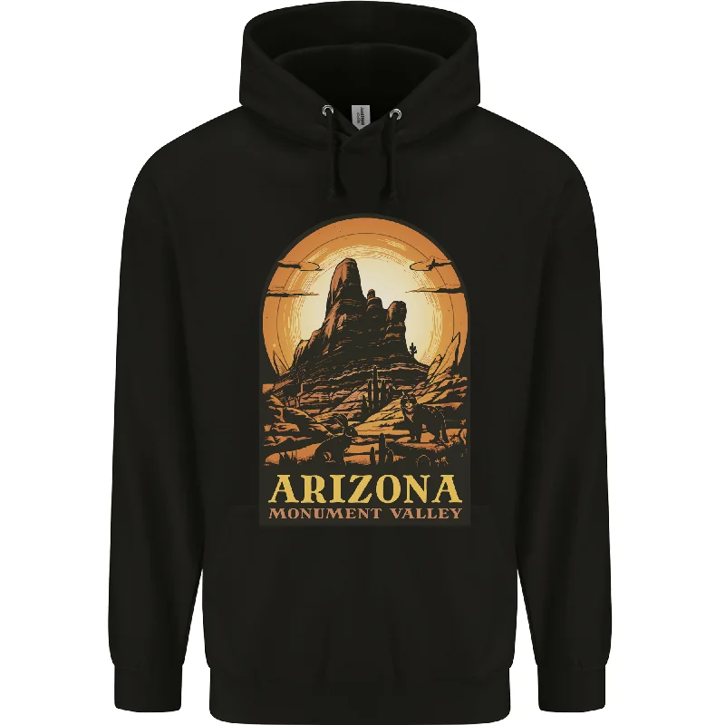 Arizona Monument Valley USA Mens 80% Cotton Hoodie Hoodie with Raglan Sleeves Sporty Comfortable