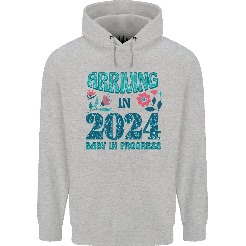 Arriving 2024 New Baby Pregnancy Pregnant Mens 80% Cotton Hoodie Hoodie with Tied Waist Feminine Flattering