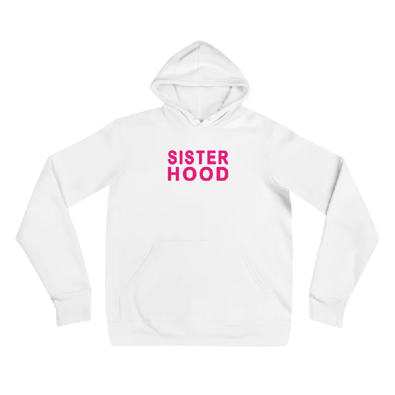 EVERYDAY FLEECE, COZY CHIC HOODIE WHITE - SISTER HOOD Hoodie with Crew Neck Simple Timeless