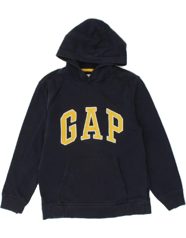 GAP Boys Graphic Hoodie Jumper 14-15 Years 2XL Navy Blue Cotton Hoodie with Full-Zip Functional Layering GAP Boys Graphic Hoodie Jumper 14-15 Years 2XL Navy Blue Cotton Hoodie with Full-Zip Functional Layering