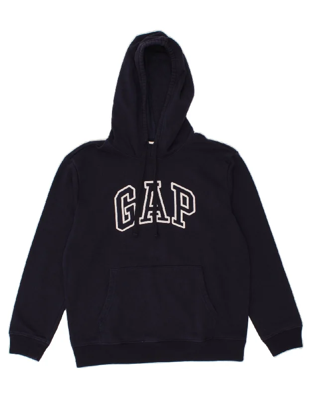 GAP Womens Graphic Hoodie Jumper UK 14 Medium Navy Blue Cotton Hoodie with Crew Neck Simple Timeless GAP Womens Graphic Hoodie Jumper UK 14 Medium Navy Blue Cotton Hoodie with Crew Neck Simple Timeless