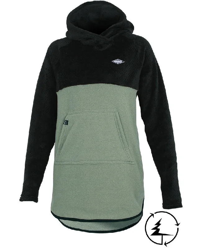 Hoodie Campfire en Laine Polaire Polartec® | Noir/Antique Green Hoodie Jacket Zipper Layering Hoodie Campfire en Laine Polaire Polartec® | Noir/Antique Green Hoodie Jacket Zipper Layering