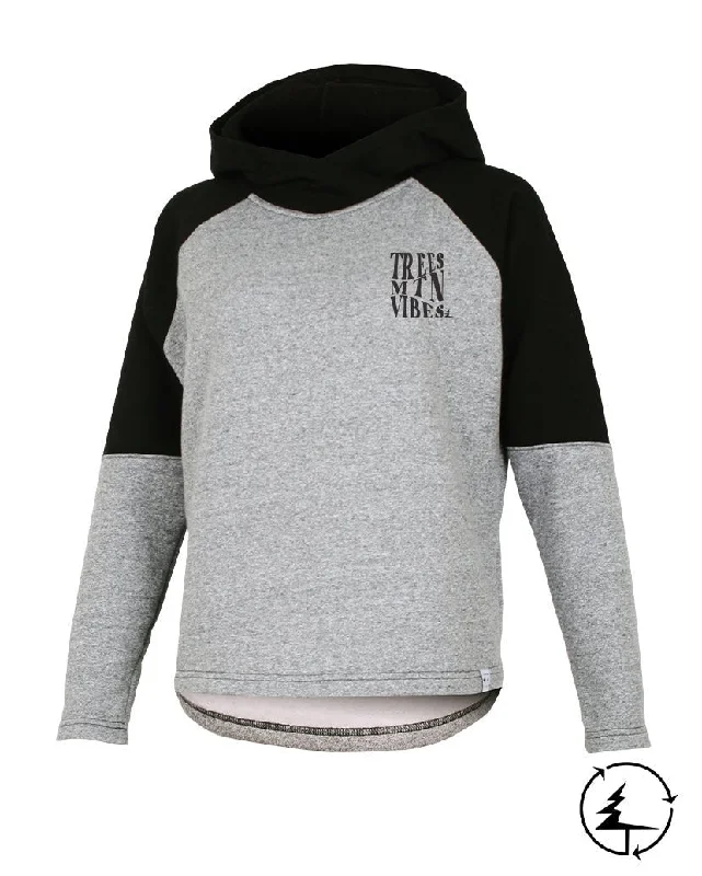 Hoodie Cooldown | Heather grey/ Noir | Femme Hoodie with Front Slit Layering Stylish Hoodie Cooldown | Heather grey/ Noir | Femme Hoodie with Front Slit Layering Stylish