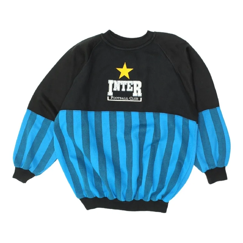 Inter Milan Le Felpe Dei Grandi Club Mens Sweatshirt | Vintage 90s Football VTG Hoodie with Strings Custom Fit Adjustable Inter Milan Le Felpe Dei Grandi Club Mens Sweatshirt | Vintage 90s Football VTG Hoodie with Strings Custom Fit Adjustable