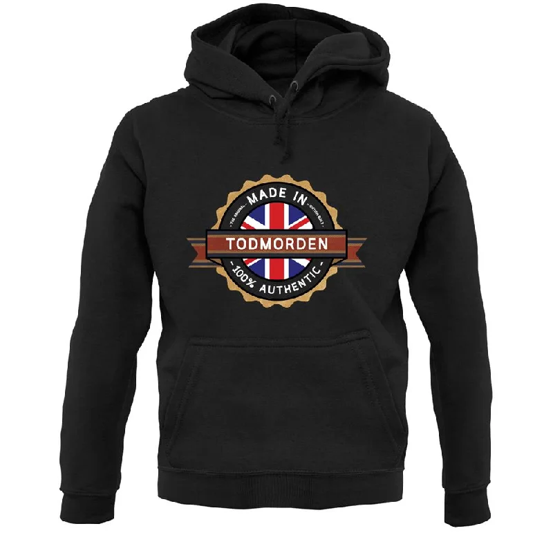 Made In Todmorden 100% Authentic Unisex Hoodie Hoodie with Relaxed Fit Easy Casual