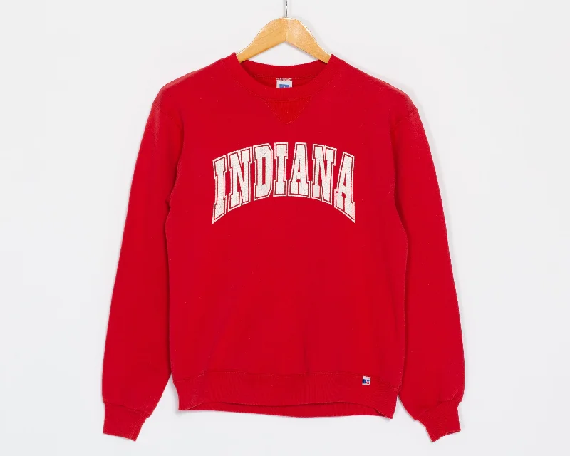 Medium 90s Indiana University Crewneck Sweatshirt Hoodie Jacket Zipper Layering