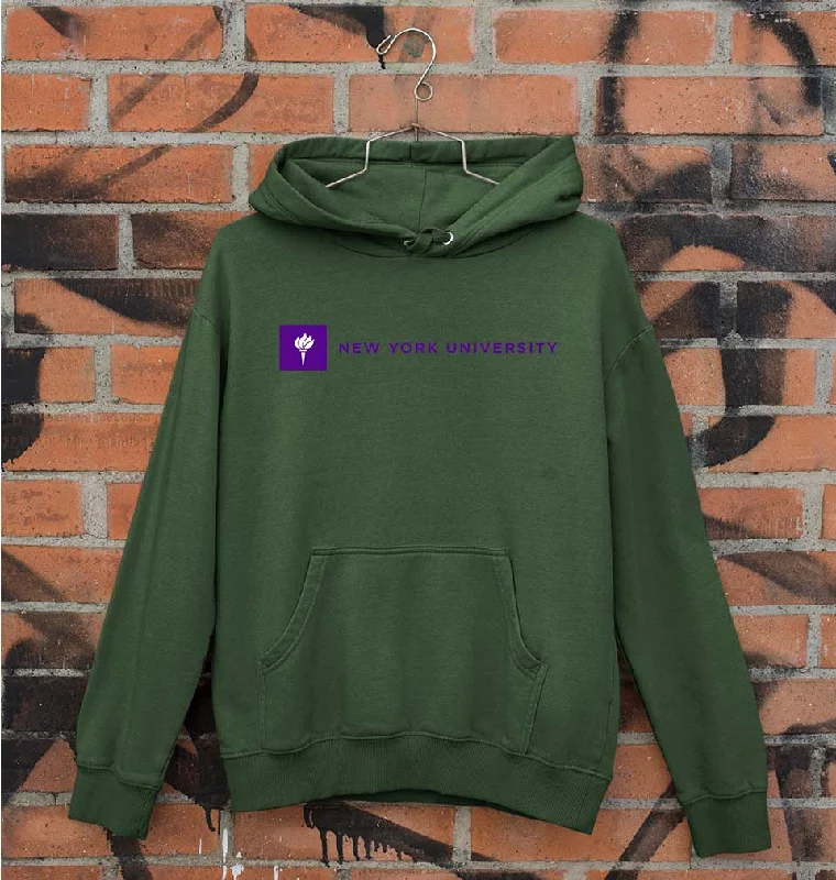 New York University Unisex Hoodie for Men/Women Hoodie with Button Placket Classic Preppy