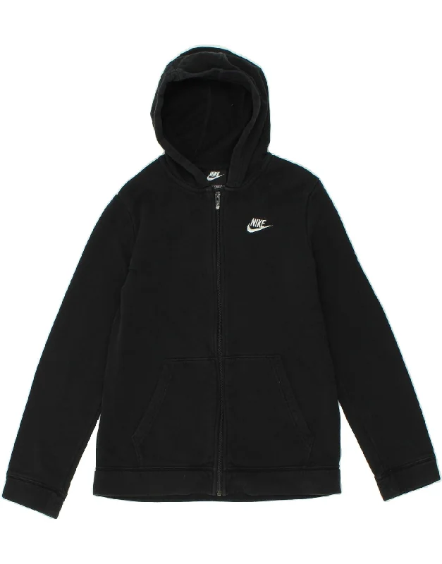 NIKE Boys Standard Fit Zip Hoodie Sweater 13-14 Years XL Black Cotton Hoodie with Raglan Sleeves Sporty Comfortable NIKE Boys Standard Fit Zip Hoodie Sweater 13-14 Years XL Black Cotton Hoodie with Raglan Sleeves Sporty Comfortable
