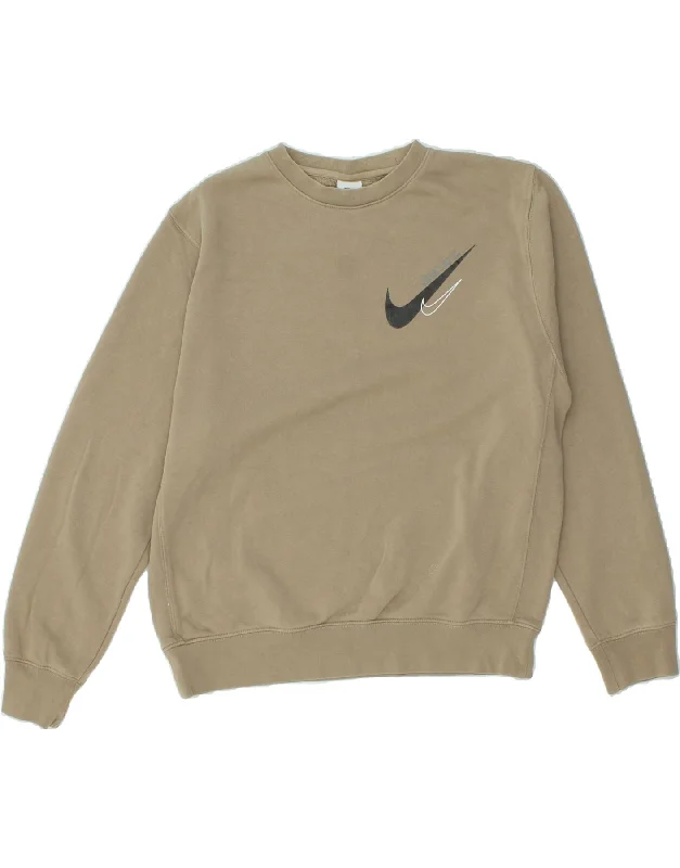 NIKE Mens Sweatshirt Jumper Medium Grey Cotton Hoodie with Crew Neck Simple Timeless NIKE Mens Sweatshirt Jumper Medium Grey Cotton Hoodie with Crew Neck Simple Timeless