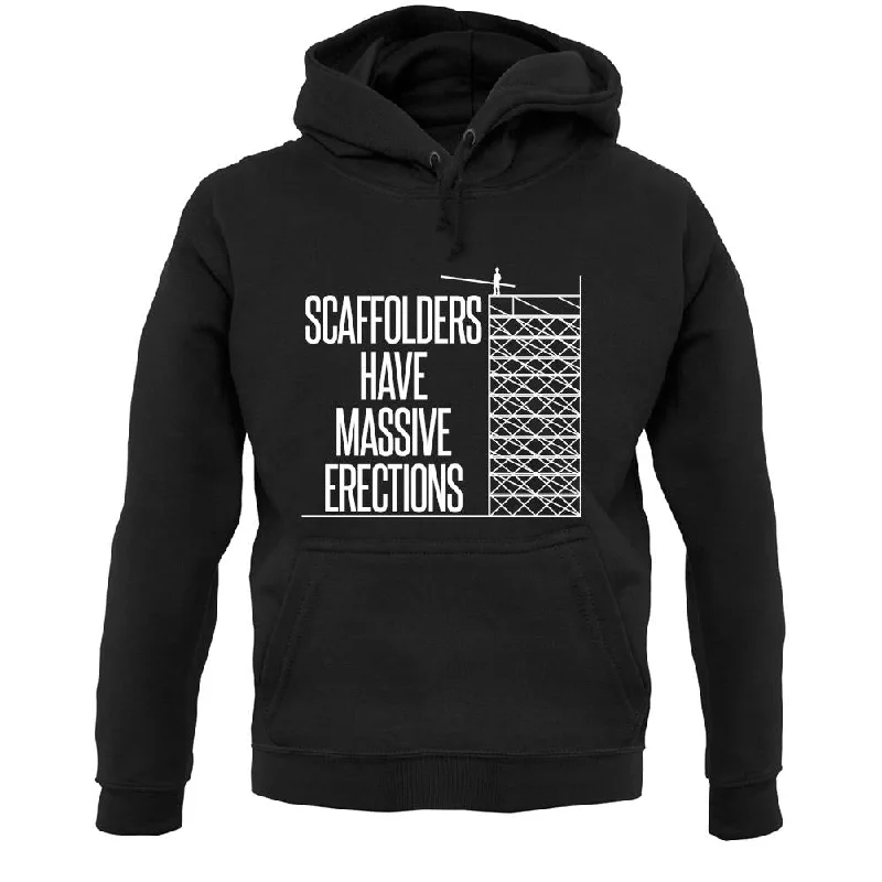 Scaffolders Have Erections Unisex Hoodie Hoodie with Hem Drawcord Adjustable Customizable