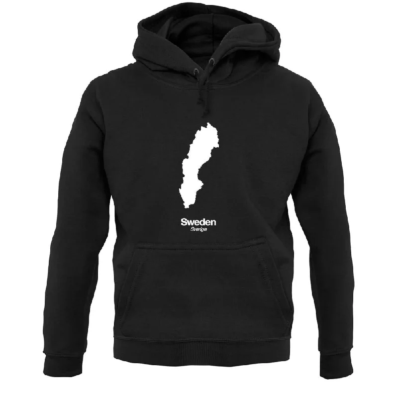 Sweden Silhouette Unisex Hoodie Hoodie with Cropped Fit Short Trendy