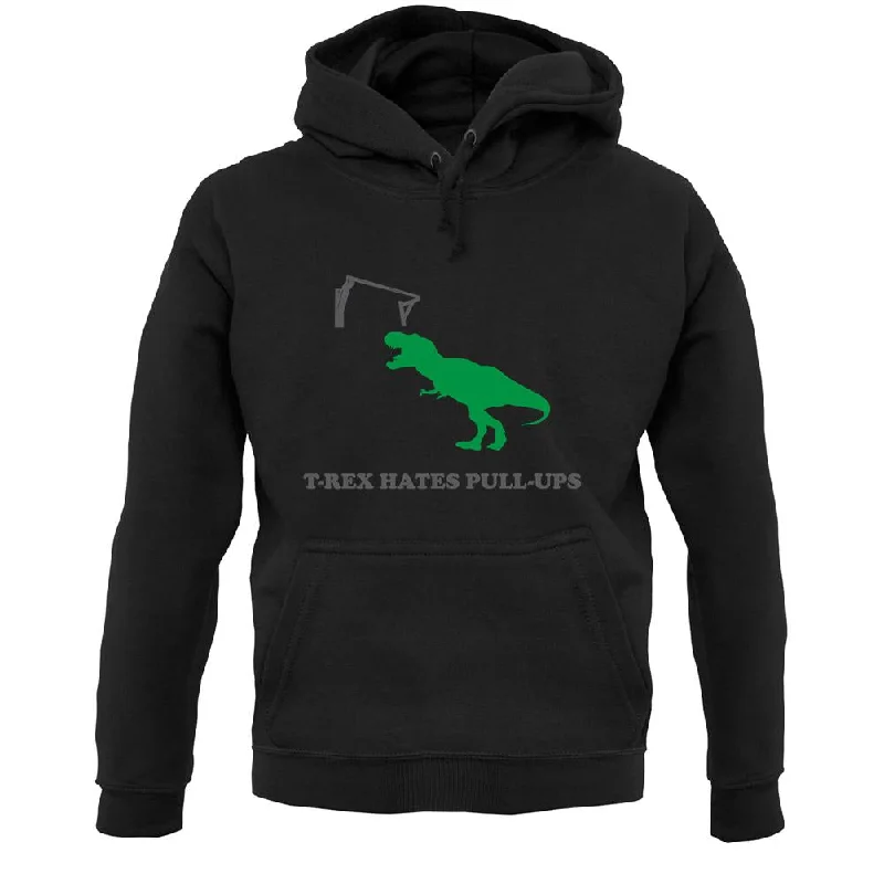 T-Rex Hates Pull-Ups Unisex Hoodie Hoodie with Rolled Sleeves Casual Relaxed