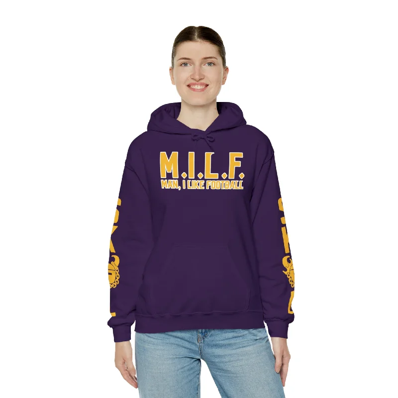 Unisex Heavy Blend™ Hooded Sweatshirt - M.I.L.F. + Original (Sleeves) Hoodie with Pocket Utility Practical