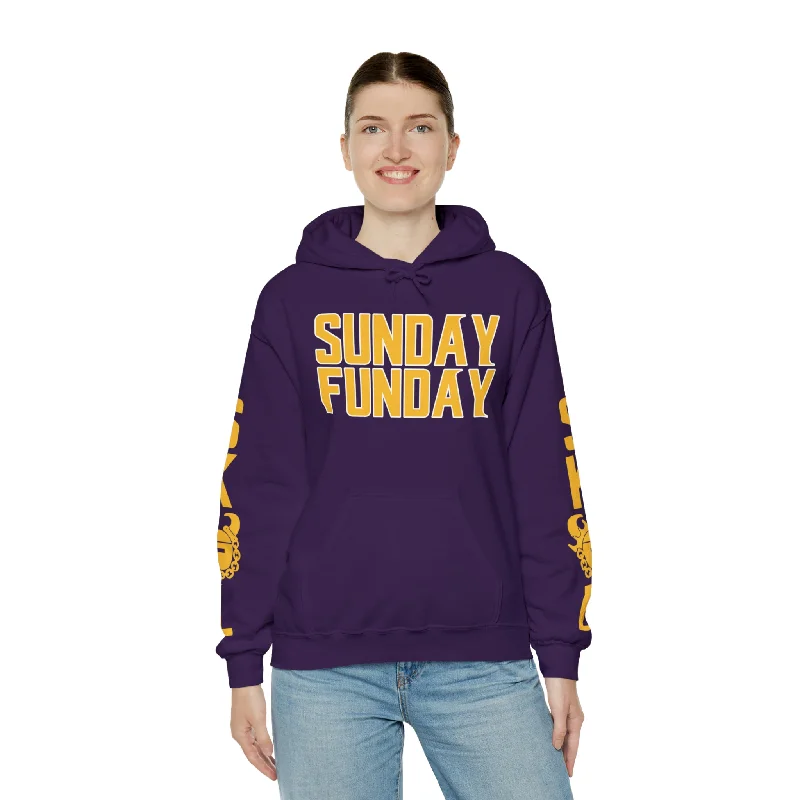 Unisex Heavy Blend™ Hooded Sweatshirt - SUNDAY FUNDAY + Original (Sleeves) Hoodie with Gradient Ombre Colorful