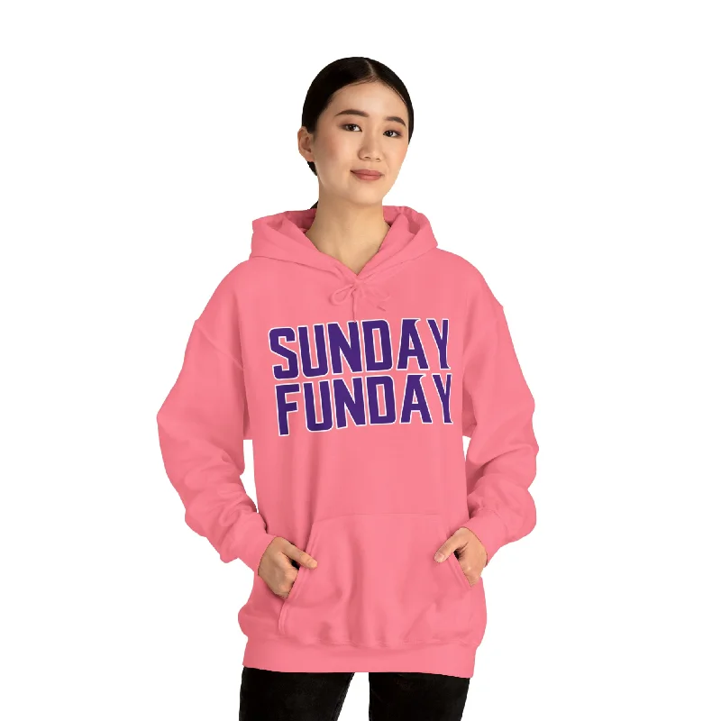 Unisex Heavy Blend™ Hoodie - SUNDAY FUNDAY Hoodie with Double Zipper Versatile Adjustable