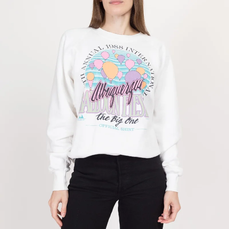 XL 80s Albuquerque Balloon Festival Sweatshirt Hoodie with Hidden Zipper Minimalist Clean XL 80s Albuquerque Balloon Festival Sweatshirt Hoodie with Hidden Zipper Minimalist Clean