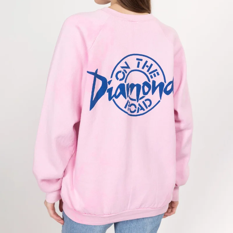 XL 90s Neil Diamond On The Road Pink Tour Sweatshirt Hoodie with Hem Contrast Bold Stylish XL 90s Neil Diamond On The Road Pink Tour Sweatshirt Hoodie with Hem Contrast Bold Stylish