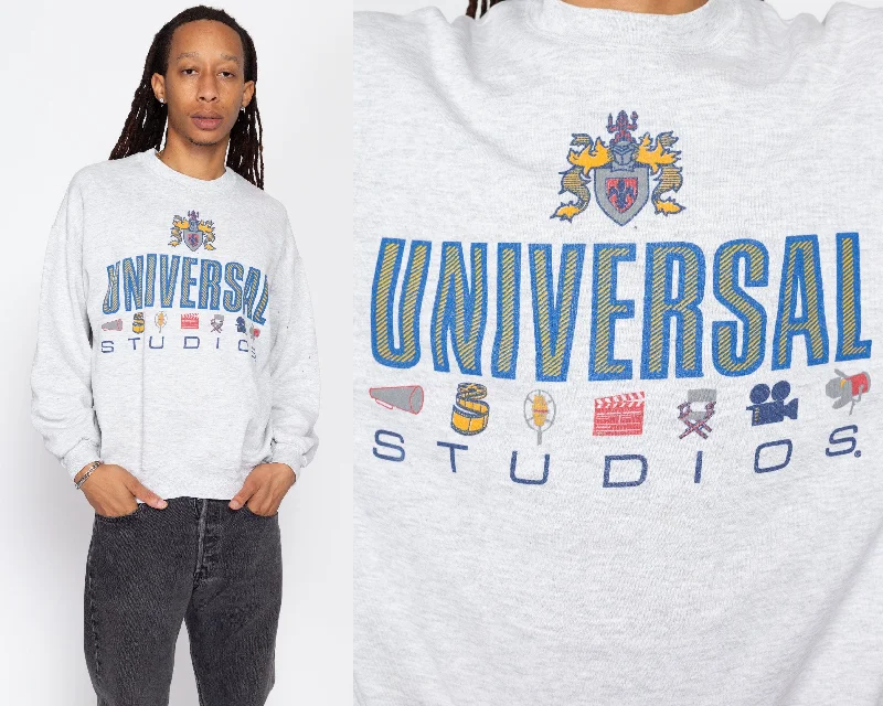 XL 90s Universal Studios Sweatshirt Hoodie with Hood Adjustable Protection