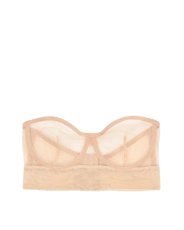 Bare Underwire Strapless Bra, Powder Stylish Strapless Bra