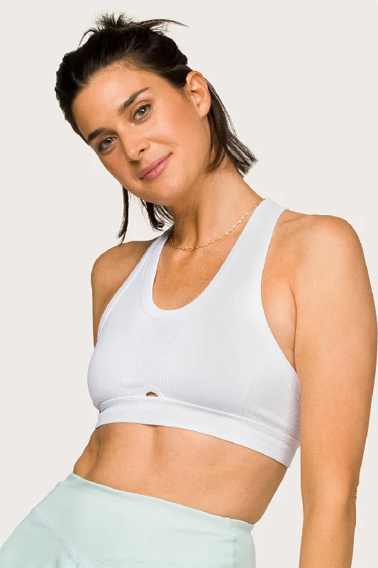 Barre Racer Bra Elegant Satin Bralette