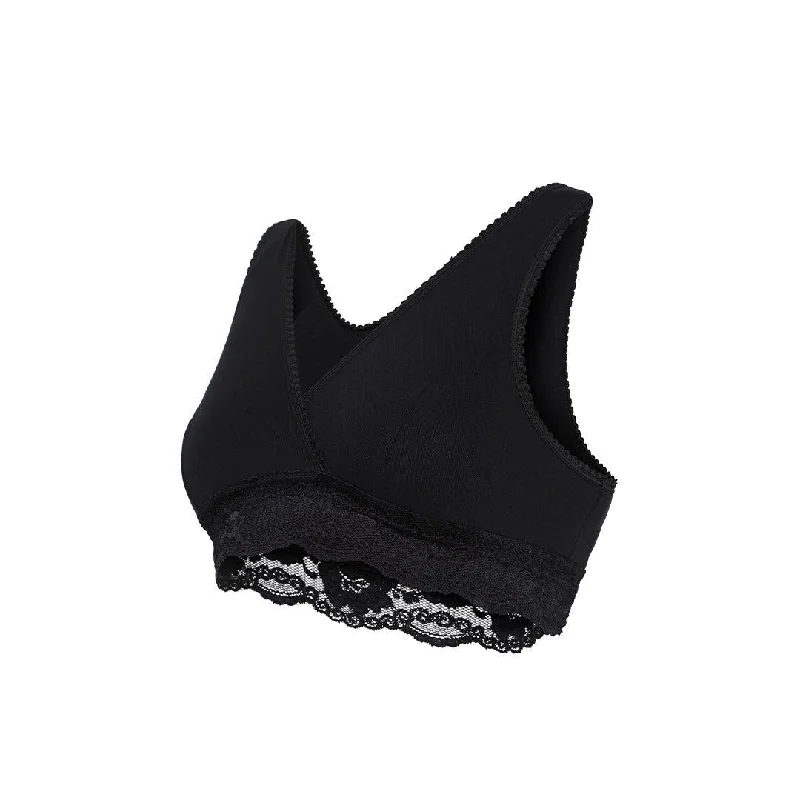 Carriwell Crossover Sleeping + Nursing Bra - Black Comfortable Fit Bralette