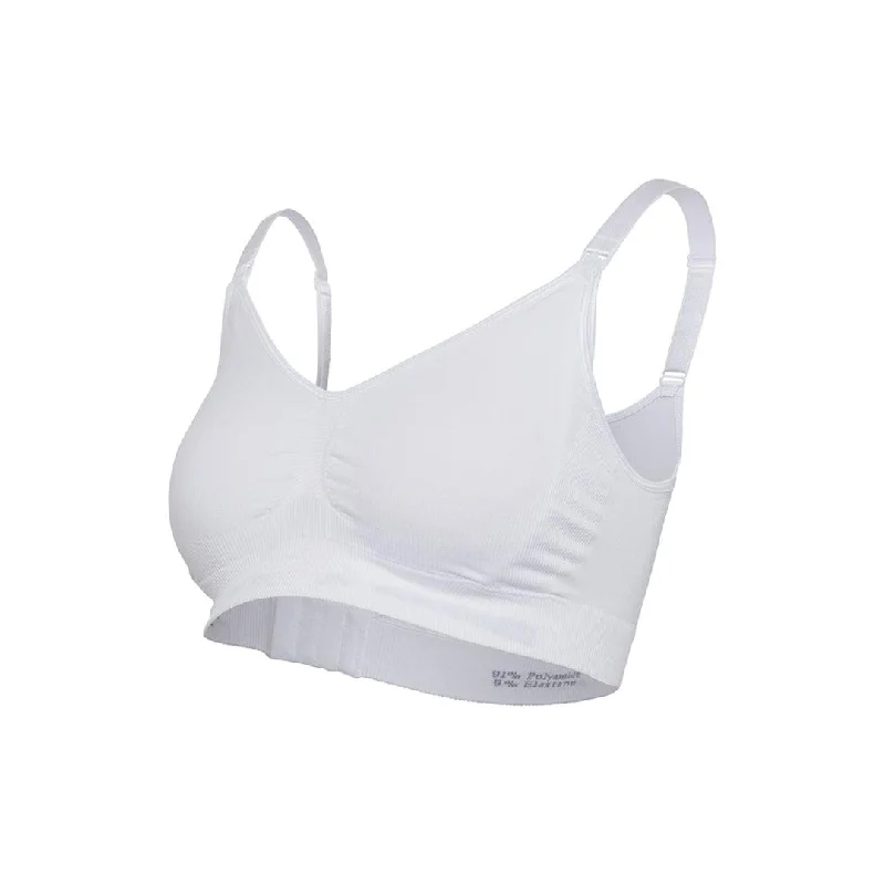 Carriwell Original Maternity + Nursing Bra - White Soft Mesh Bra