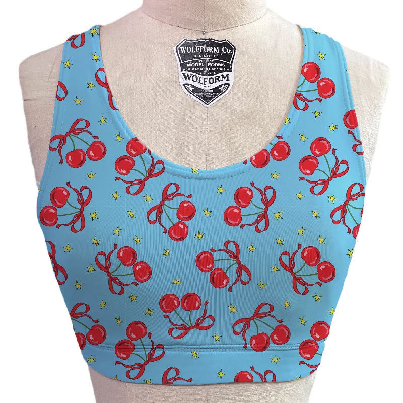 Cherry Supernova Scoop Neck Bra Breathable Wireless Bra