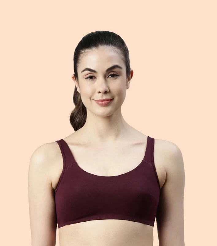 Low Impact Cotton Bra Soft Mesh Bra