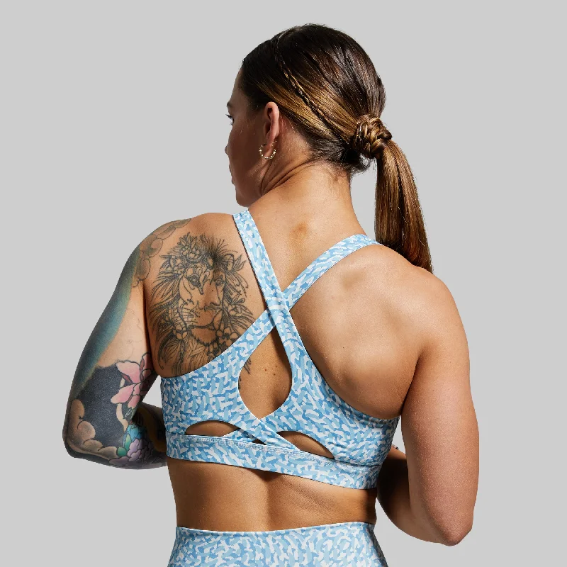 Helix Sports Bra (Blue Sea) Chic Satin Bra