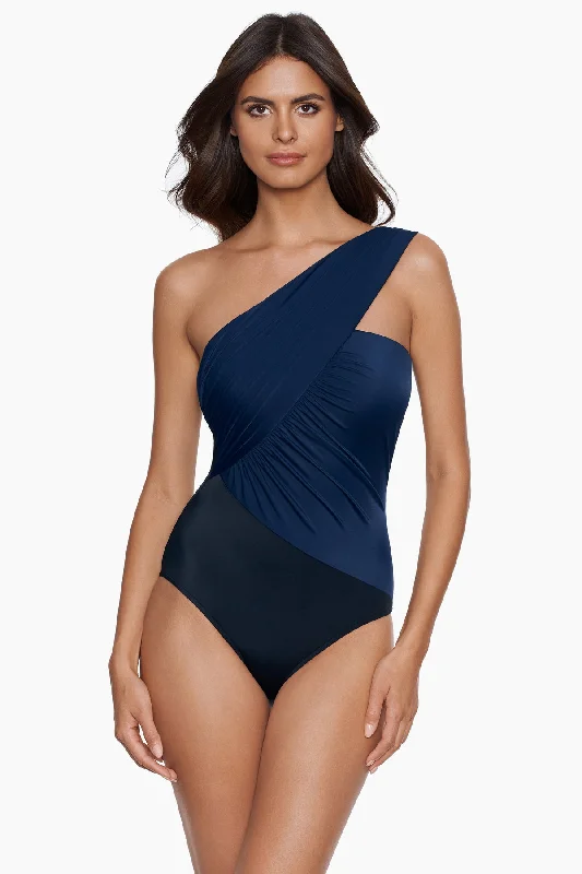 Colorblock Goddess One Piece Swimsuit Playful Pattern Swimsuit