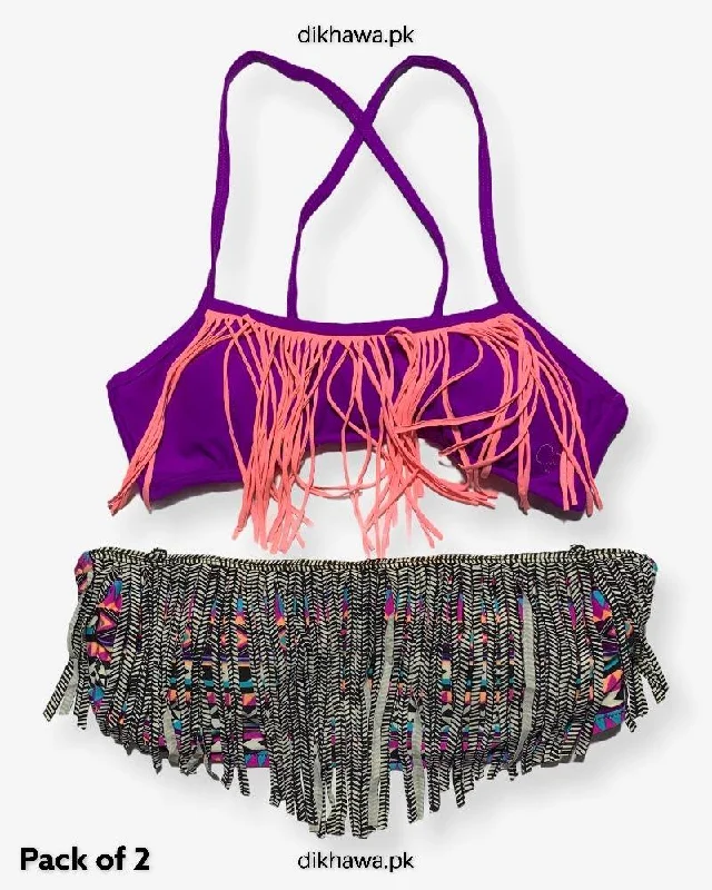 Pack Of 2 Stocklot Bikini Top Swimwear | Bikini Top Bundle | Imported Stock Branded Bikini Top Quick-Dry Tankini