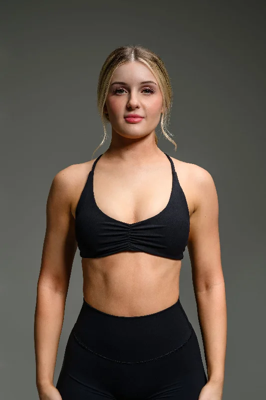 Sienna Alura Sports Bra - Black Chic Lace Bralette