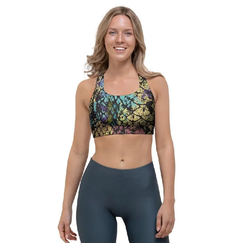 Snakeskin Reptile Sports Bra Ultra-Light Bra