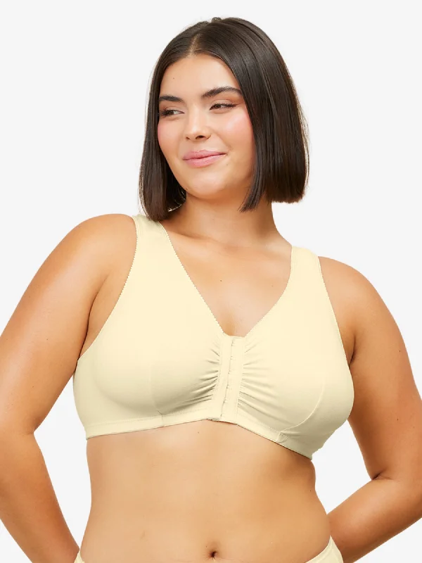 The Meryl - Cotton Front-Closure Comfort & Sleep Bra Sleek Push-Up Bra