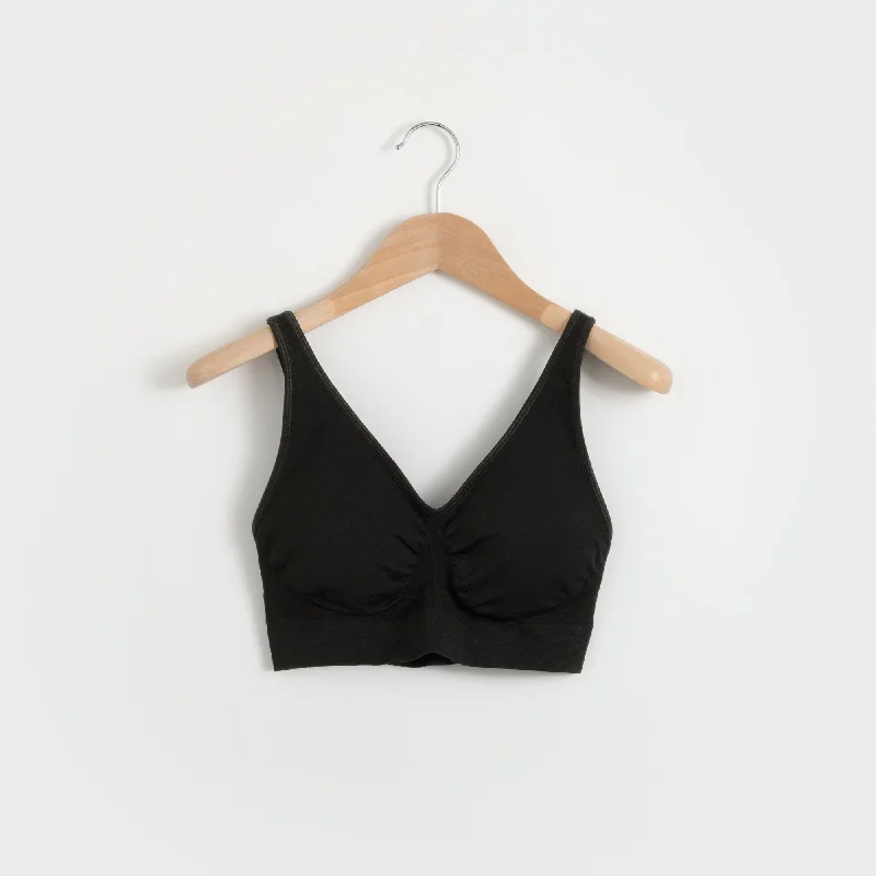 One Bra Black Soft Support Bra