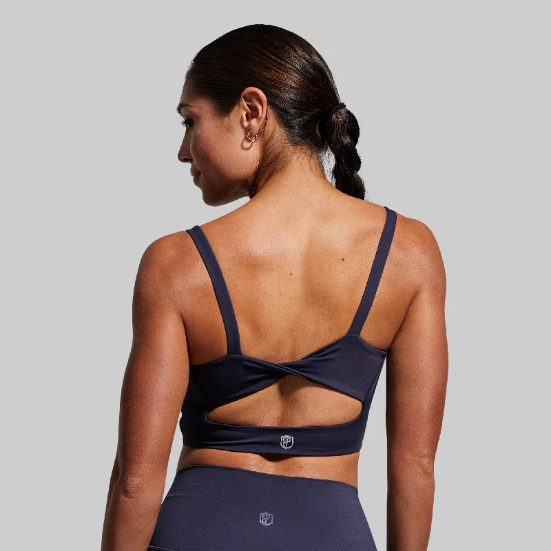 Your Go To Sports Bra (Navy) Seamless Bra Design