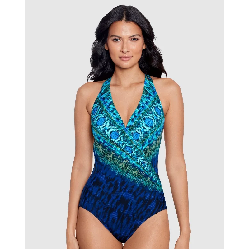 Alhambra Wrapsody Crossover One Piece Shaping Swimsuit Elegant Ruffled Bikini