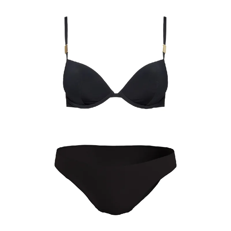 Calvin Klein Push Up Swim Black Soft Beachwear Set