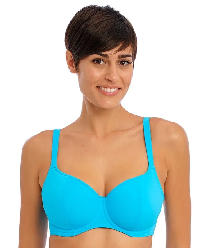 Freya Swim Jewel Cove Underwire Sweetheart Bikini Top - Plain Turquoise Two-Piece Beachwear