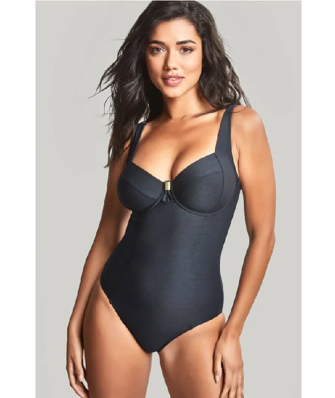 Panache Swimwear Marianna Balconnet One Piece Swimsuit - Black Shiny One-Piece Swimsuit