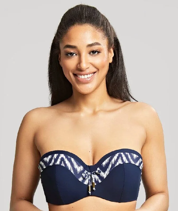 Panache Swimwear Oceana Bandeau Bikini Top - Navy Classic Sporty Swimsuit