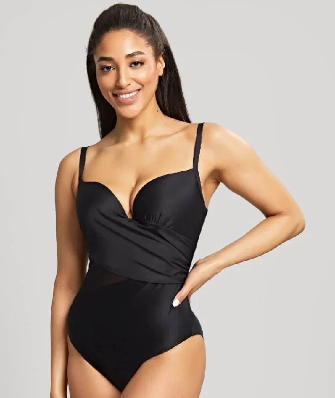 Panache Swimwear  Serenity Moulded Plunge D-H Cup One Piece Swimsuit - Noir Full Coverage Swimsuit