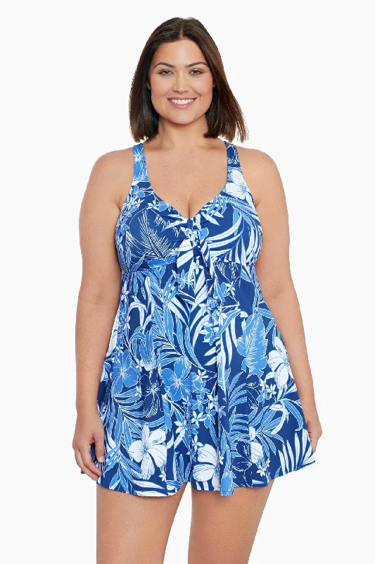 Penbrooke In My Blues Swimdress Swim Skirt Set