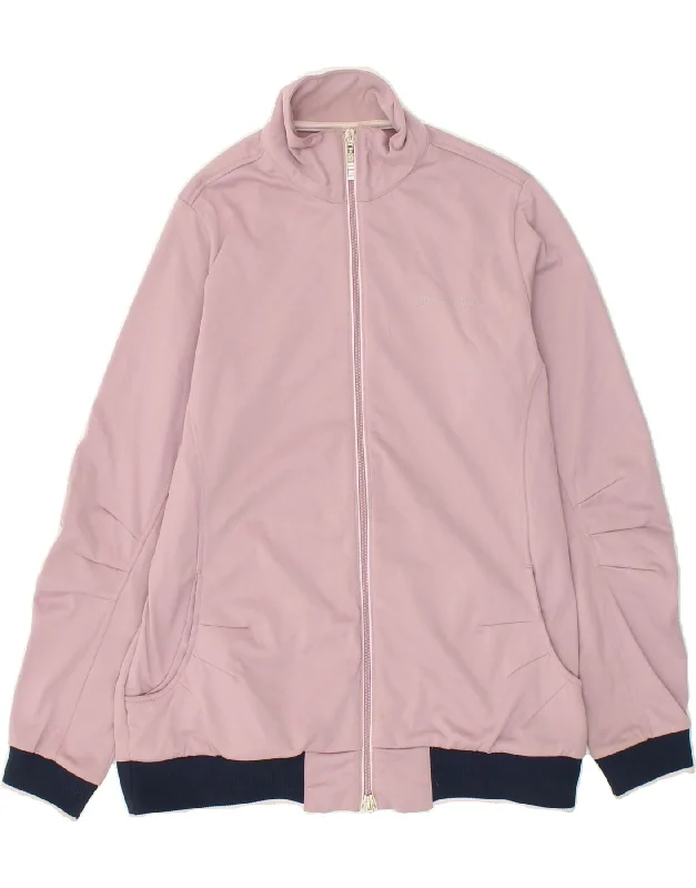 CHAMPION Womens Tracksuit Top Jacket UK 14 Medium Purple Polyester Welt Pockets Slit Pockets Flap Pockets