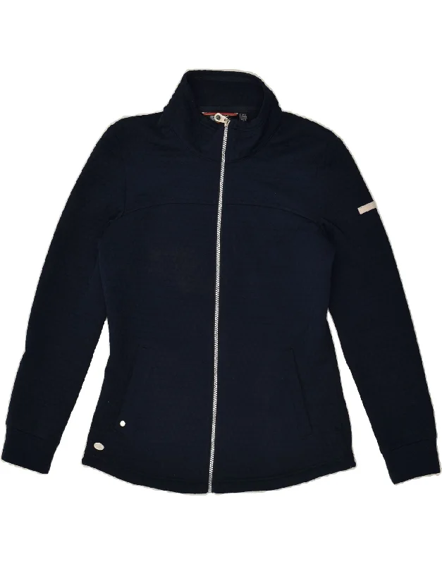 REGATTA Womens Tracksuit Top Jacket UK 12 Medium Navy Blue Polyester One-Shoulder Jacket Off-the-Shoulder Jacket Asymmetrical Jacket