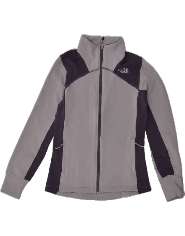 THE NORTH FACE Womens Tracksuit Top Jacket UK 10 Small Grey Colourblock Cardigan Sweater Pullover