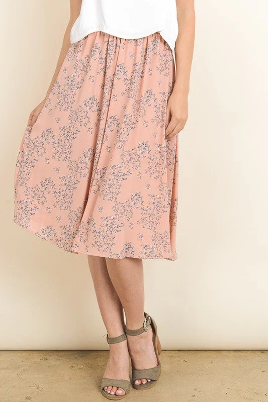 Italia Floral Midi Skirt corduroy skirt durable